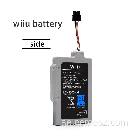 Uppladdningsbart 3600MAh batteripaket för Wii U GamePad